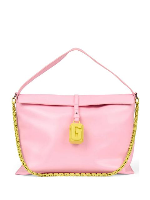 GCDS Mega Comma logo-plaque chain-link shoulder bag - Pink - zdjęcie produktu nr 1