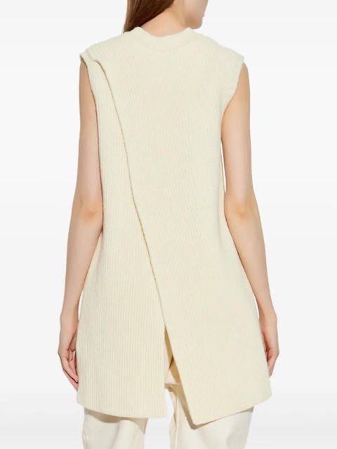 Jil Sander ribbed sleeveless sweater - Neutrals