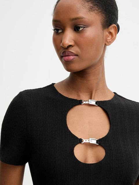 Guess t-shirt VALERIA damski kolor czarny W5YP09 KCXS1