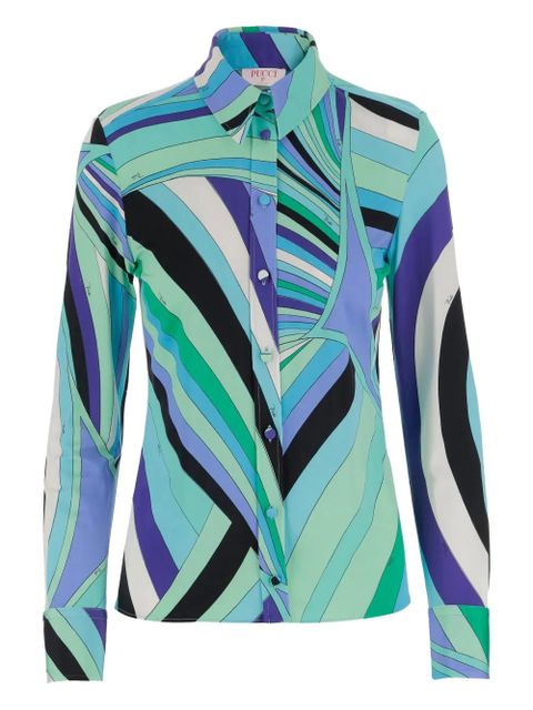 PUCCI Iride-print shirt - Blue - zdjęcie produktu nr 1
