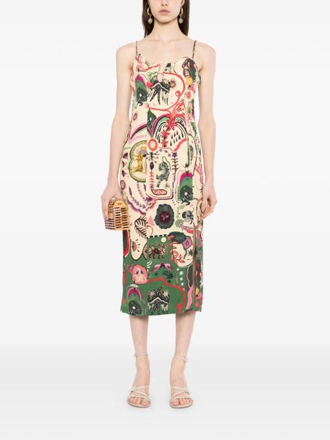 FARM Rio Artsy midi dress - Neutrals - zdjęcie produktu nr 2