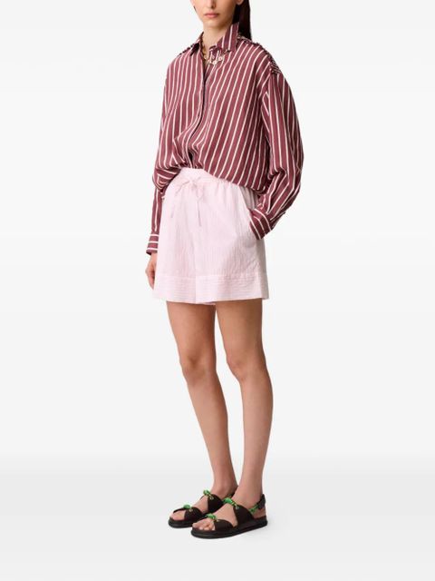 Claudie Pierlot striped drawstring shorts - Pink