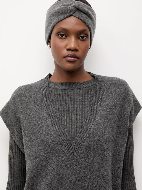 Answear.LAB opaska wełniana kolor szary