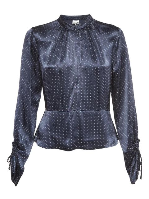 GANNI polka dot-print blouse - Blue - zdjęcie produktu nr 1