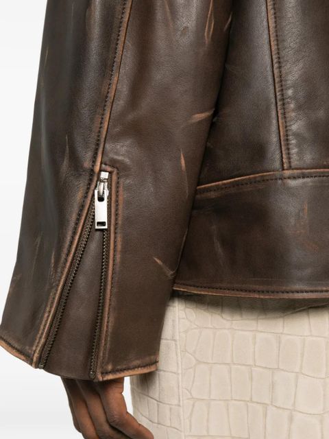 ducie Samantha distressed jacket - Brown