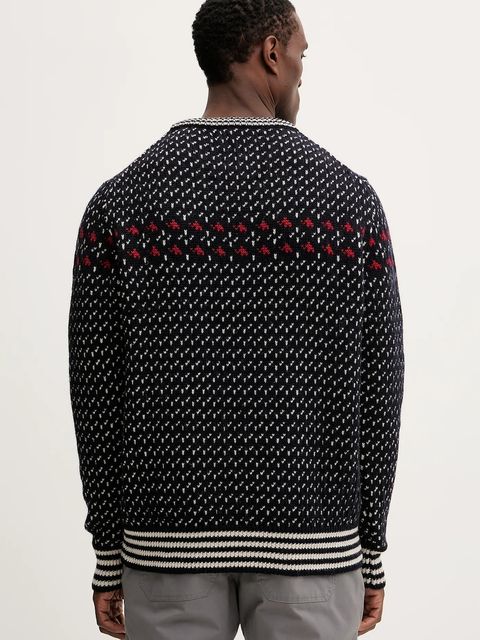 Mammut sweter wełniany Mammut x Cabourn Direttissima kolor czarny ciepły 1014.07060