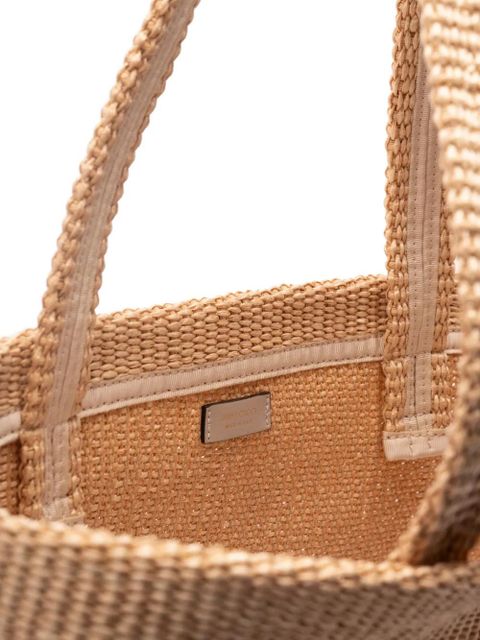 Jimmy Choo logo-lettering beach bag - Neutrals