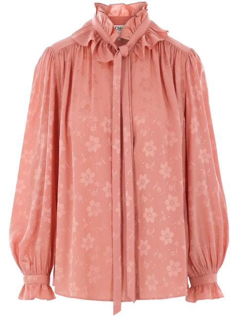 Chloé floral-jacquard shirt - Pink - zdjęcie produktu nr 1