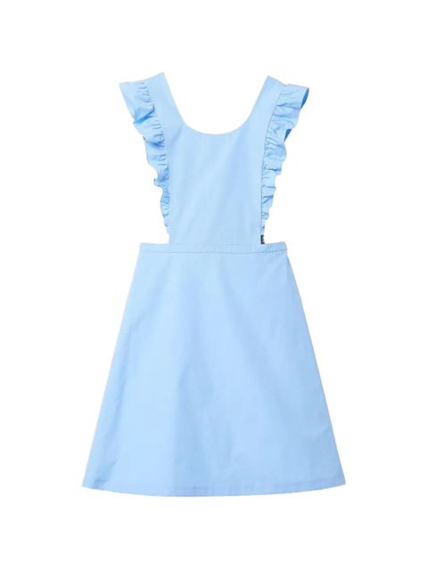 Miu Miu ruffled poplin midi dress - Blue - zdjęcie produktu nr 1