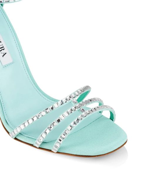 Aquazzura Sensation Crystal heeled sandals - Blue