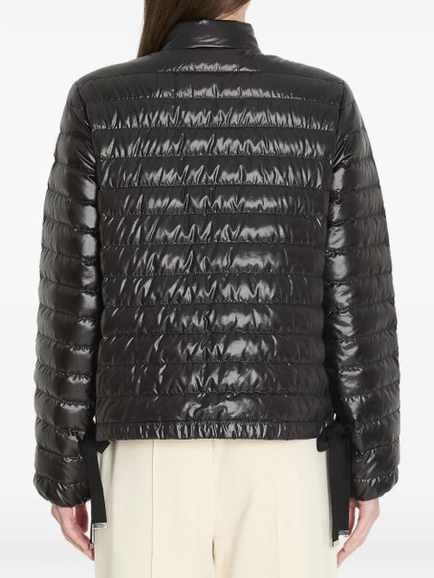 Moncler padded logo-patch jacket - Black