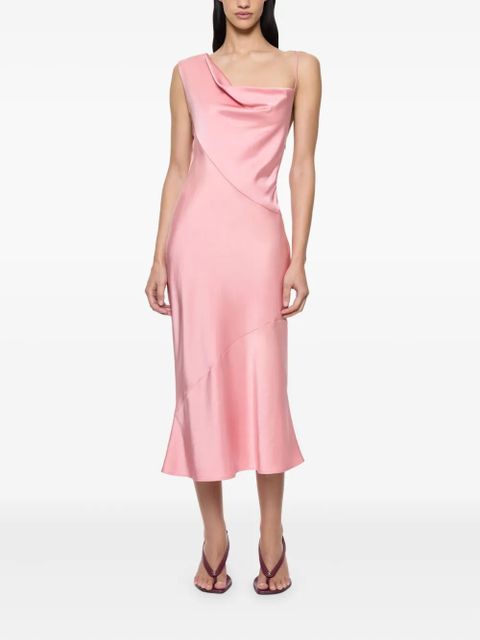 Paris Georgia Minka cowl-neck slip midi dress - Pink