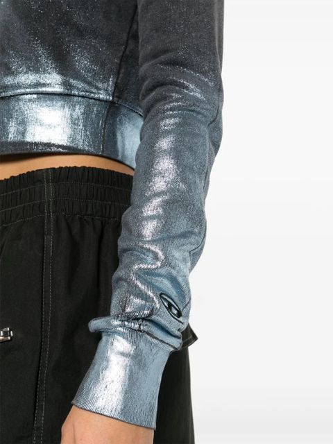 Diesel F-Slimmy cropped hoodie - Blue