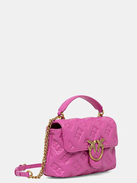 Pinko torebka skórzana kolor różowy 100044 A2JX