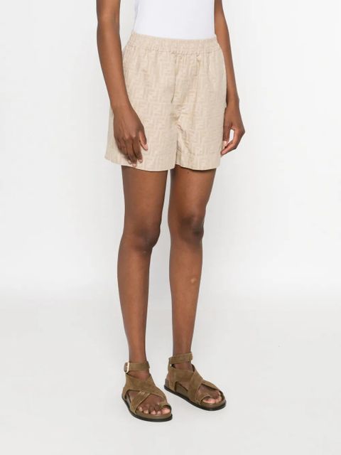 FENDI FF-jacquard shorts - Neutrals