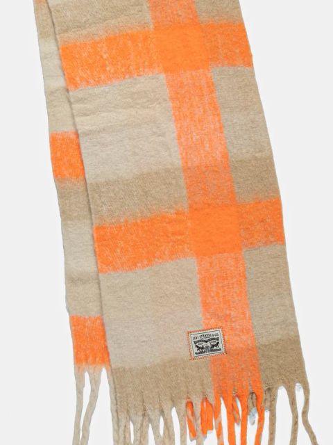 Levi's szalik damski kolor pomarańczowy wzorzysty 000JH-0002