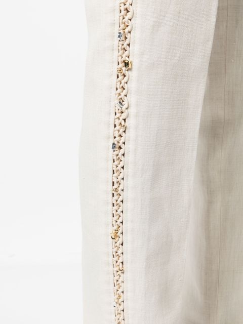 Jacquemus Le Pantalon Tibau Brodé tailored trousers - White