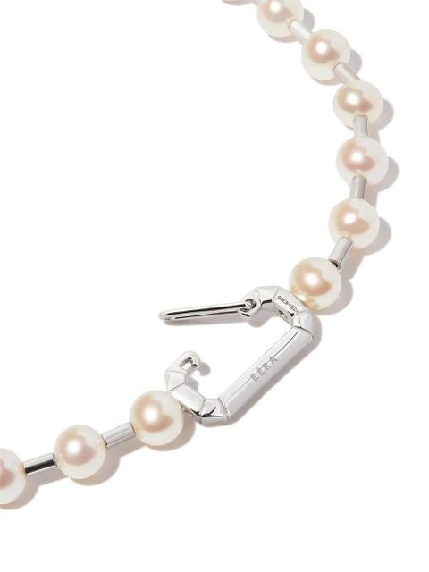 EÉRA 18kt white gold diamond and pearl necklace - Silver