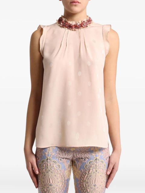 ETRO embellished silk top - Pink - zdjęcie produktu nr 2