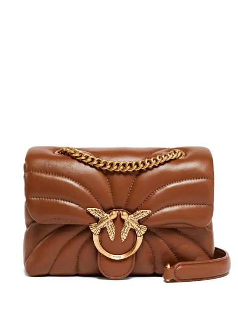 PINKO mini Love quilted bird cross body bag - Brown - zdjęcie produktu nr 1