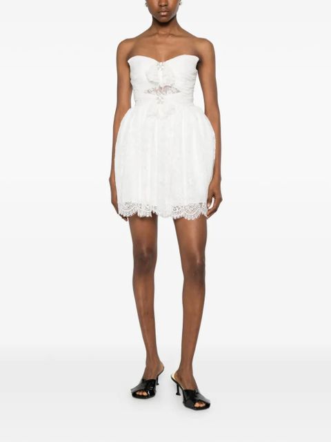Self-Portrait strapless mini dress - White - zdjęcie produktu nr 2