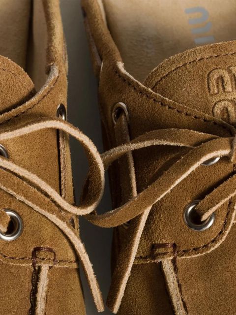 Miu Miu Faded suede mules - Brown - zdjęcie produktu nr 2