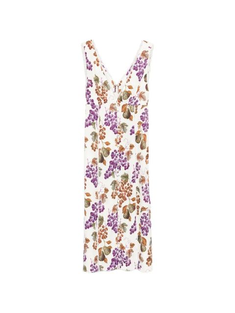 FARM Rio Grape Garden sleeveless midi dress - Neutrals - zdjęcie produktu nr 1