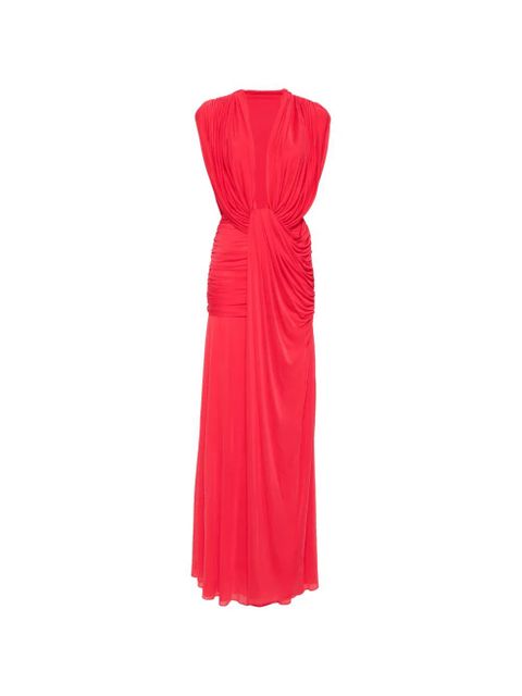 Christopher Esber Ripple ruched draped maxi dress - Red - zdjęcie produktu nr 1