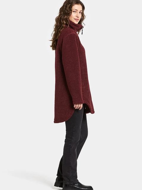 Didriksons bluza polarowa UMI kolor bordowy gładka 505941