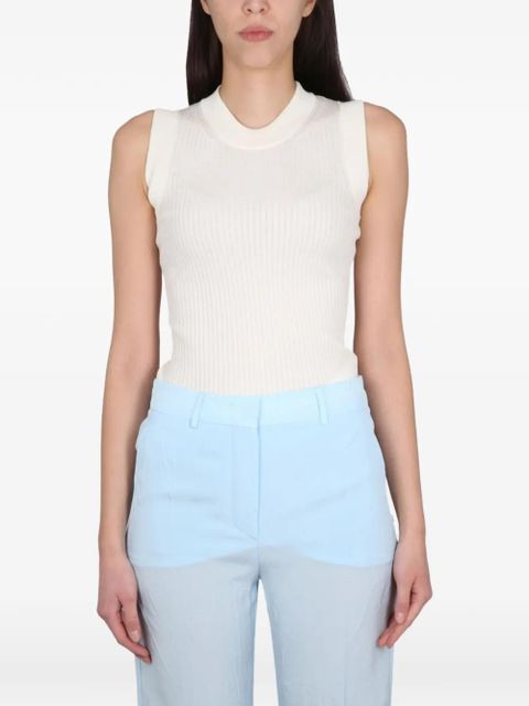 Max Mara ribbed tank top - Neutrals - zdjęcie produktu nr 1
