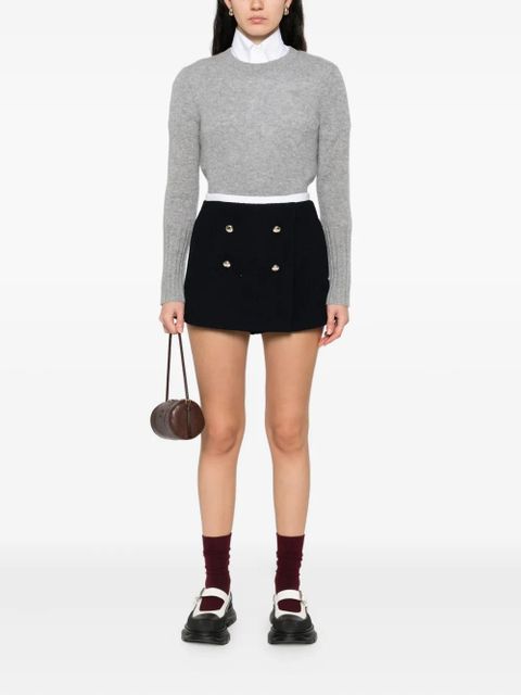 Maje double-breasted button-detail shorts - Blue - zdjęcie produktu nr 2