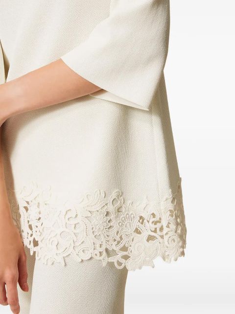 TWINSET lace maxi bluse - White