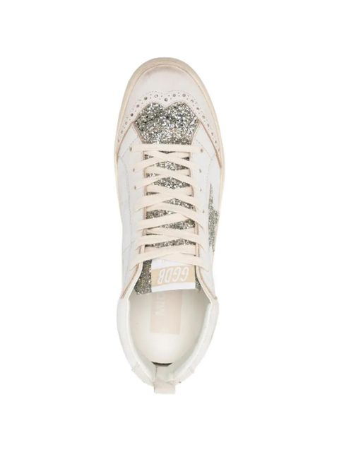 Golden Goose Mid-Star glitter-detail sneakers - Neutrals