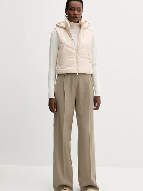 Weekend Max Mara sweter z jedwabiem KIKU damski kolor beżowy lekki z golfem 2525366012600