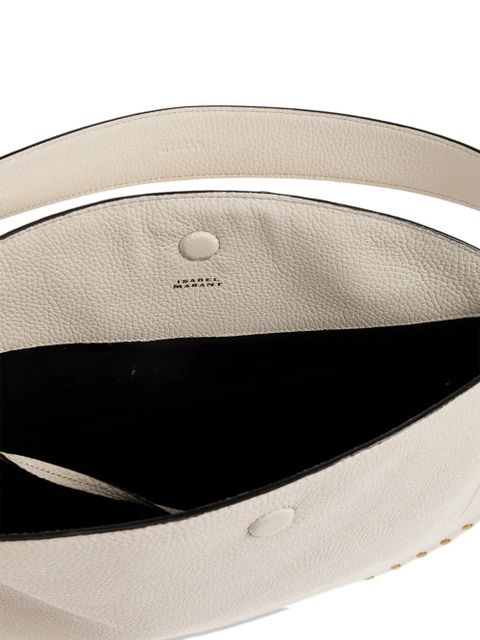 ISABEL MARANT Oskan studded shoulder bag - Neutrals