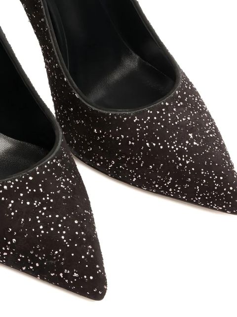 Casadei 100mm glitter-point pumps - Black