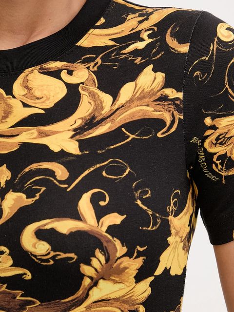 Versace Jeans Couture sukienka kolor czarny mini dopasowana 79HAO939 JS504