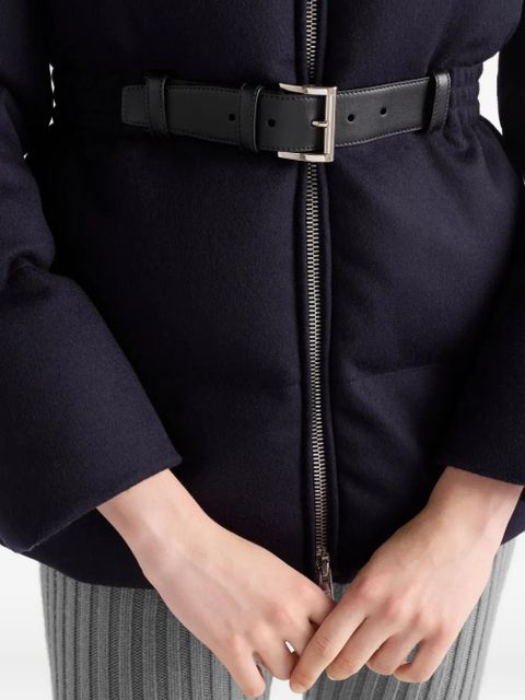 Prada belted puffer jacket - Black