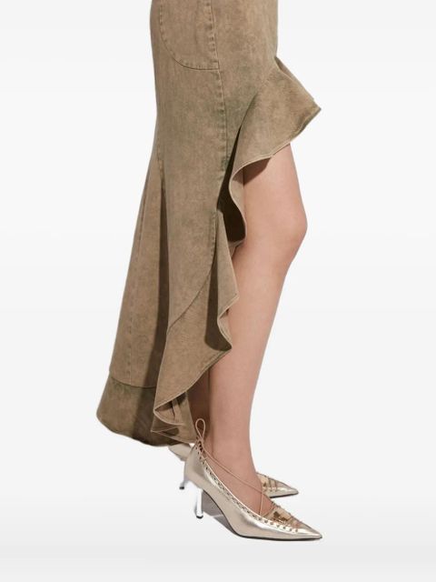 MISBHV Ibiza flounce mini dress - Brown