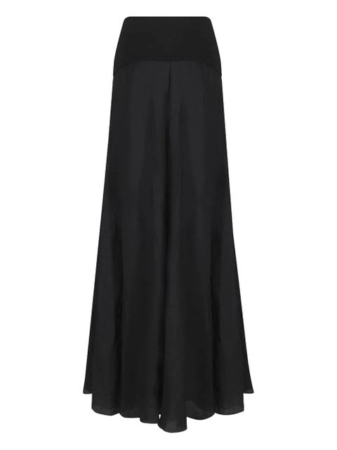 Johanna Ortiz pleated elastic-waist skirt - Black