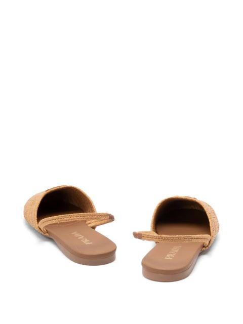 Prada triangle-logo ballet flats - Neutrals - zdjęcie produktu nr 2