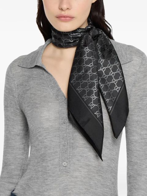 Gucci GG-pattern scarf - Black
