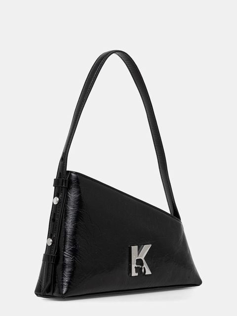 Karl Lagerfeld Jeans torebka skórzana kolor czarny B1W30181