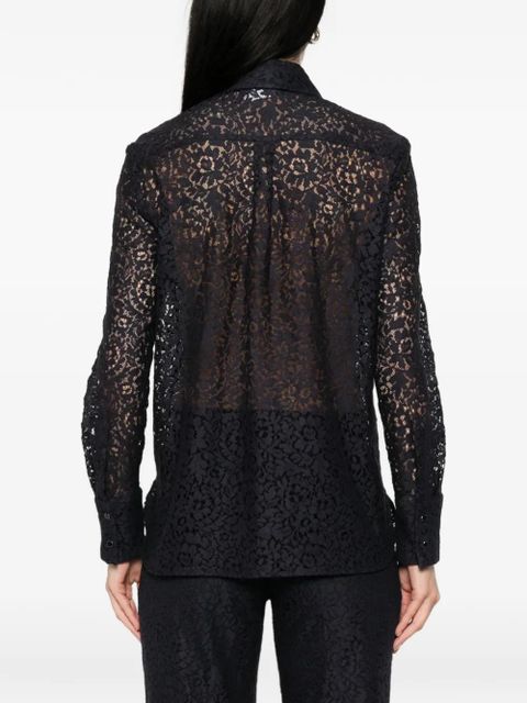 Max Mara Gala long-sleeve lace shirt - Black