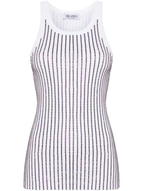 The Attico crystal-embellished tank top - White - zdjęcie produktu nr 1