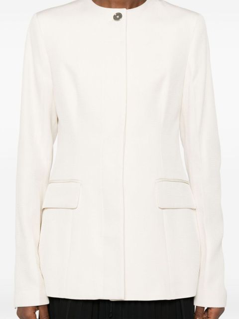 TOTEME collarless cinched jacket - White