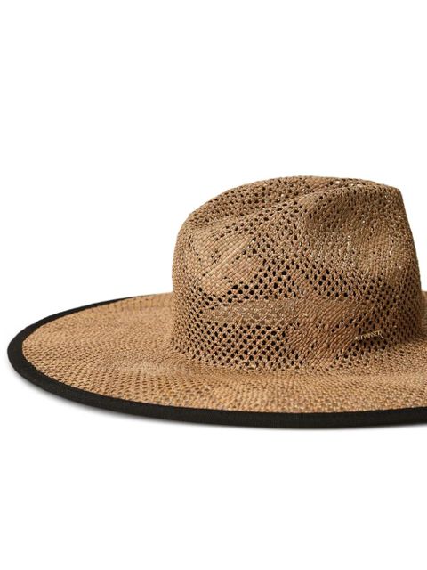 TWINSET woven trim-detail fedora hat - Brown - zdjęcie produktu nr 2