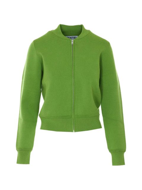 Essentiel Antwerp embroidered knitted bomber jacket - Green - zdjęcie produktu nr 1