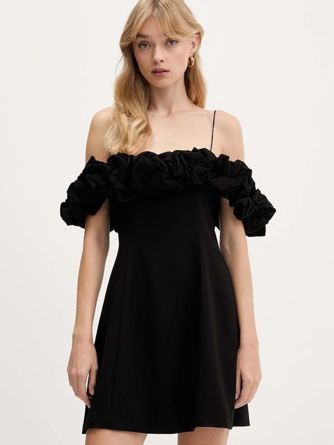 Rotate sukienka kolor czarny mini rozkloszowana 114670100 - zdjęcie produktu nr 1