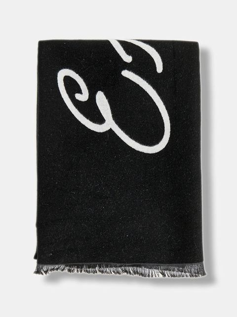 EA7 Emporio Armani szalik damski kolor czarny wzorzysty AF10450.7W000707